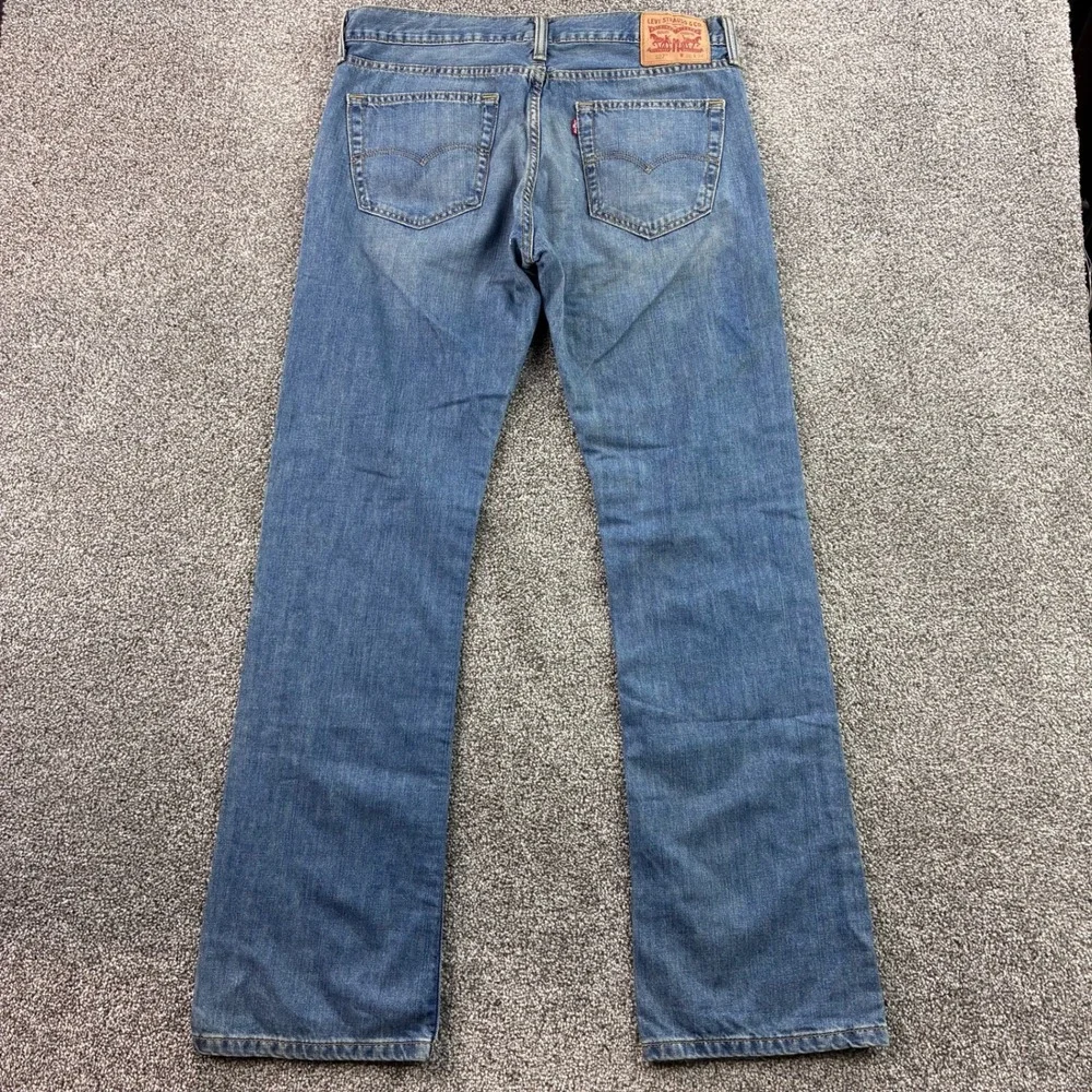 Levi's 527 Jeans Mens 34x34 Blue Cotton Denim Slim Bootcut Low Rise